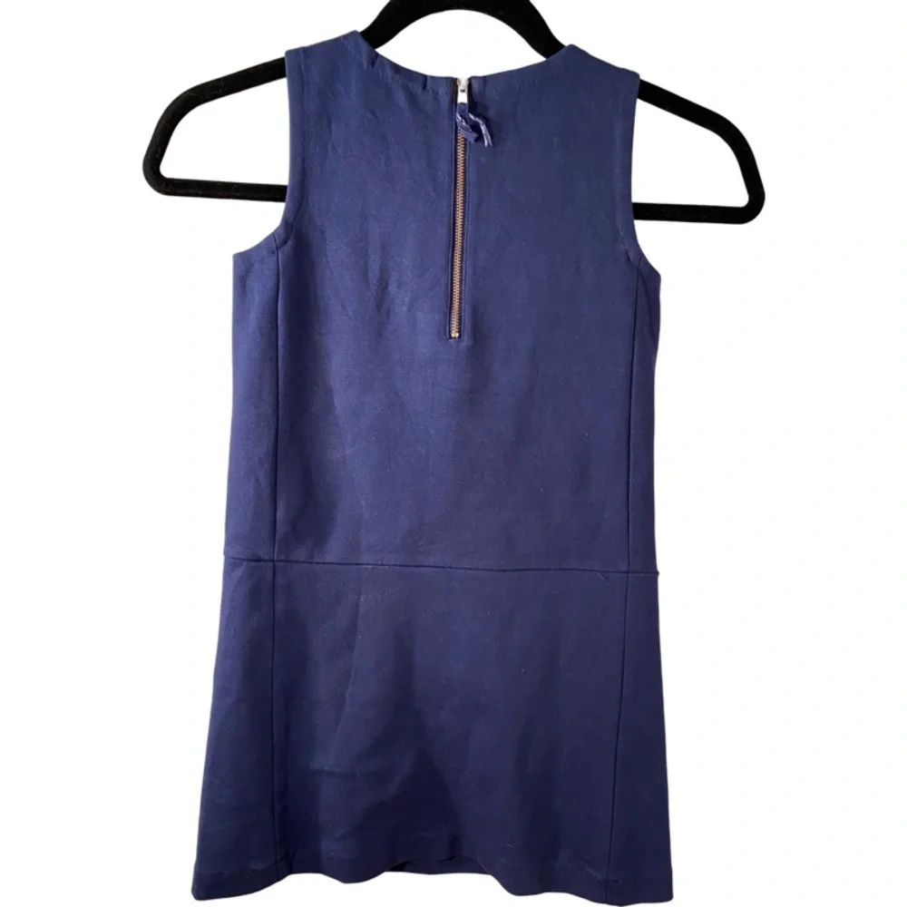 Crewcuts Sleeveless Sheath Dress. Size 7. Adorable Silver Dot Print. Navy.